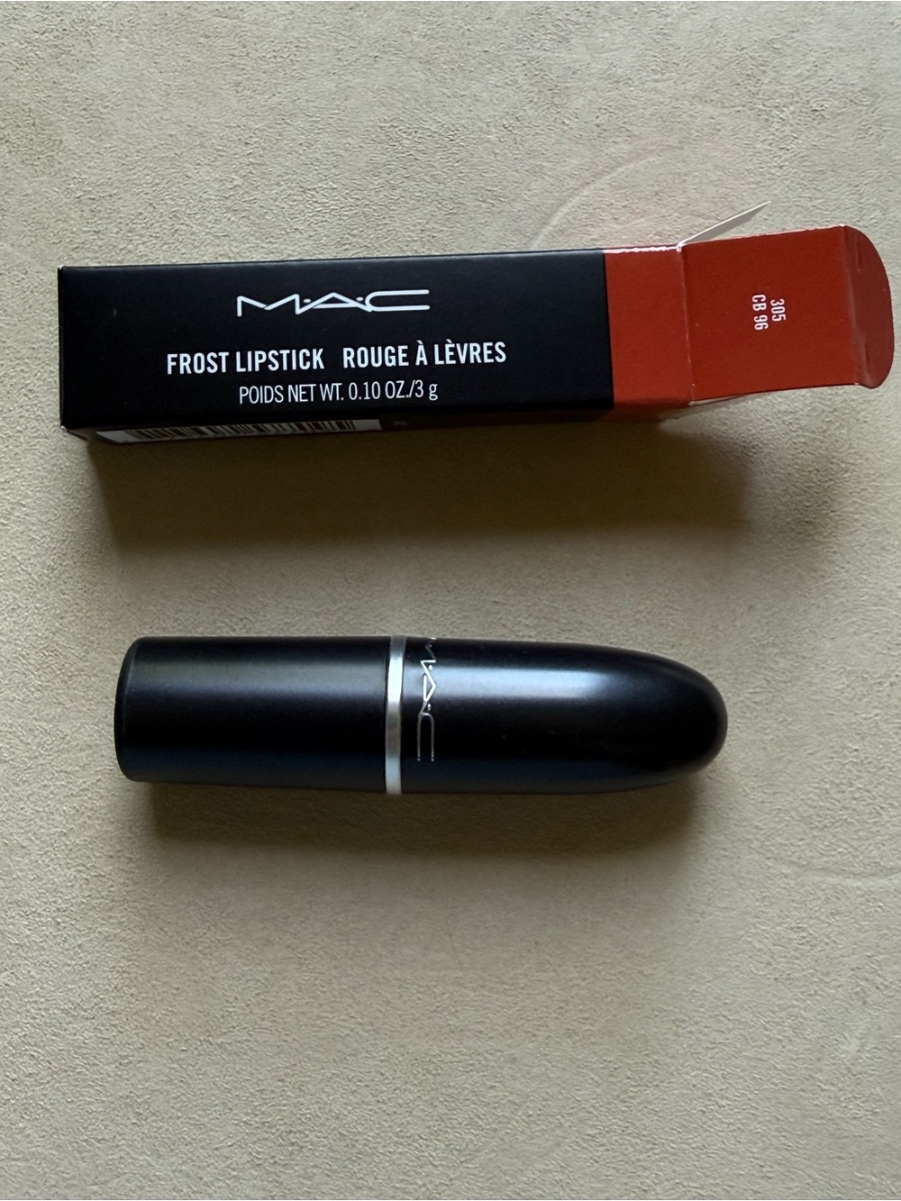 MAC Frost Lipstick in 305C 96 Red